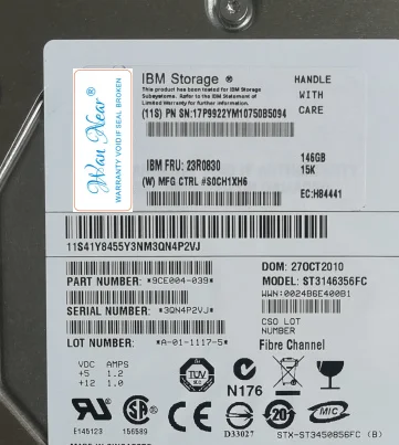 

Для ST3146855FC 23R0830 23R2235 45W2322 17P9922 146G 15K FC