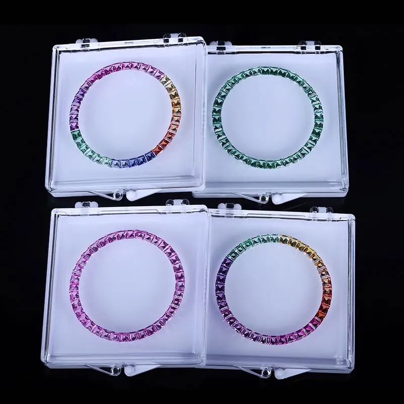 Watch Bezel Loose Sapphire 36 Pieces per Set Green Multicolor Watch Cases For 40mm Watch Bezels & Inserts (No Metal Part)