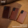 Hand Made Genuine Leather Cases For Samsung Galaxy S21 FE S20 S20FE 5G S20Plus Aesthetic Vintag Pattern Phone Shell Cover Back 1