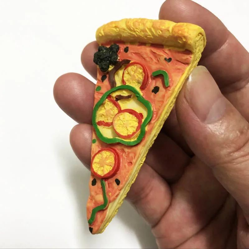 

pizza Fridge Magnets Travel 3D Memorial Magnetic Refrigerator
