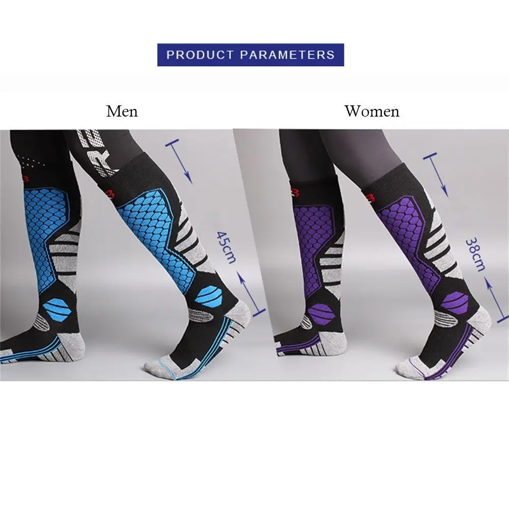 Winter Warm Ski Socks Anti-slip Thickened Breathable Compression Snowboard Socks Thermal Moisture-wicking Knee High