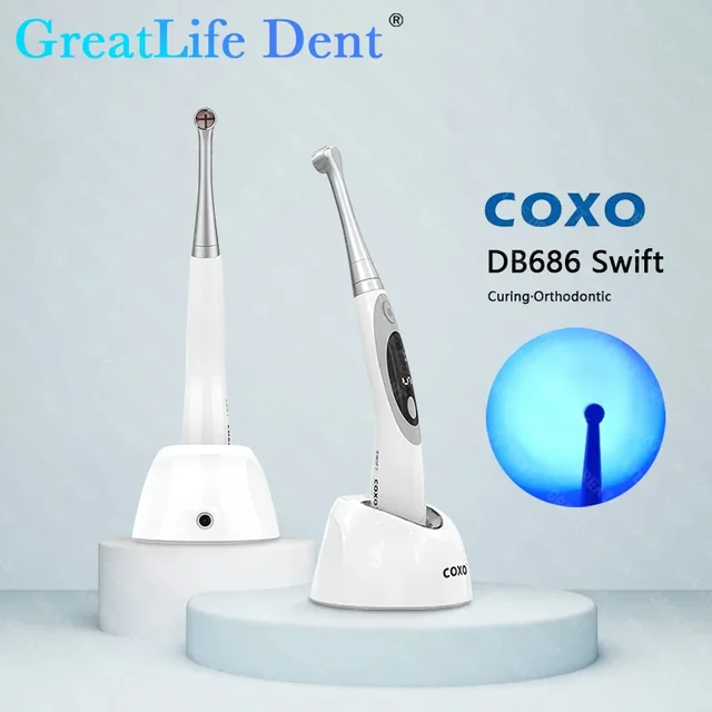 GreatLfie Dent Dental COXO DB686 Swift Mini LED Curing Lamp Led Wireless 3000mw/cm With 3 working Models Wireless Curing Light