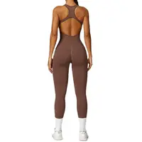 New Yoga Set Seamless Women's Jumpsuits One-Piece Gym Push Up Workout Clothes Fitness Bodysuit Sportswear Tracksuit Short Sleeve 2