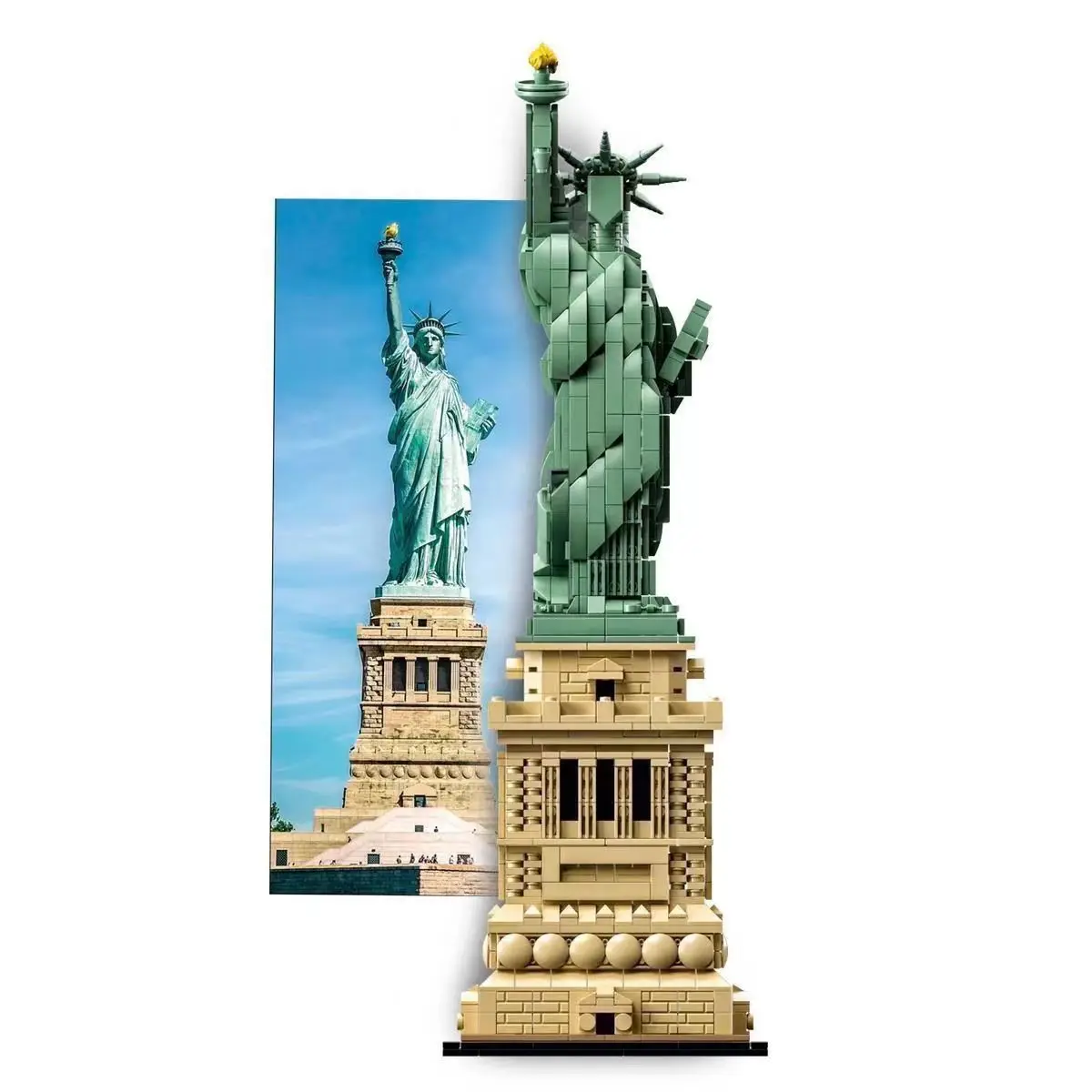 

1577 Pieces Architecture Statue of Liberty Large Collection Building Blocks Set Model Gift for Kids and Adults Compatible
