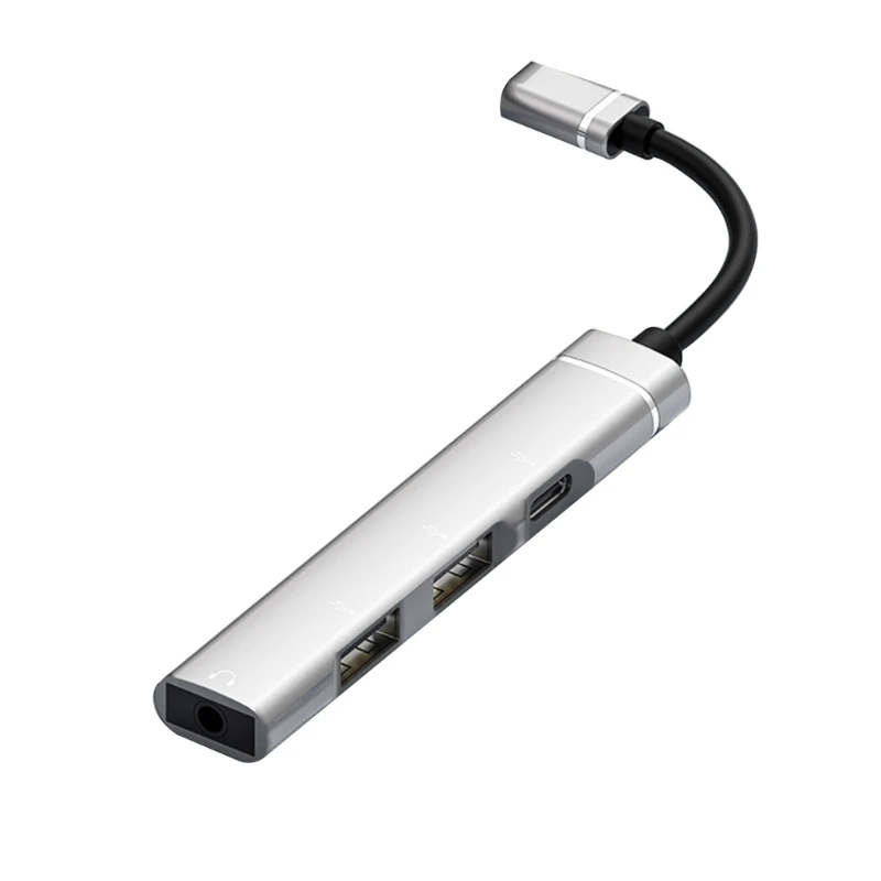 CPDD 유형 도킹 스테이션 확장 허브(USB 3.5mm 어댑터 2xUSB2.0 OTG 포함)