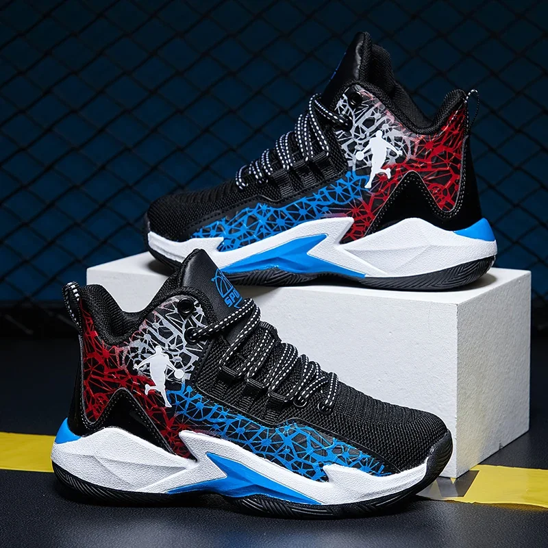 Four Seasons Children Sneakers Casual Basketball Sports Shoes for Boys Thick Sole Non-slip Kids Sports Shoes Boy Basket Trainers