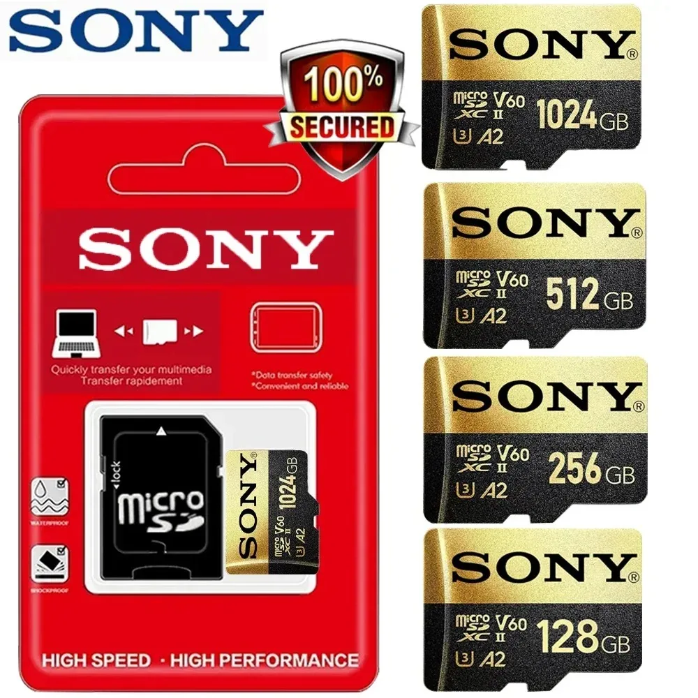 Мини-карта памяти SONY MicroSD C10, 128-256 ГБ, 1 ТБ