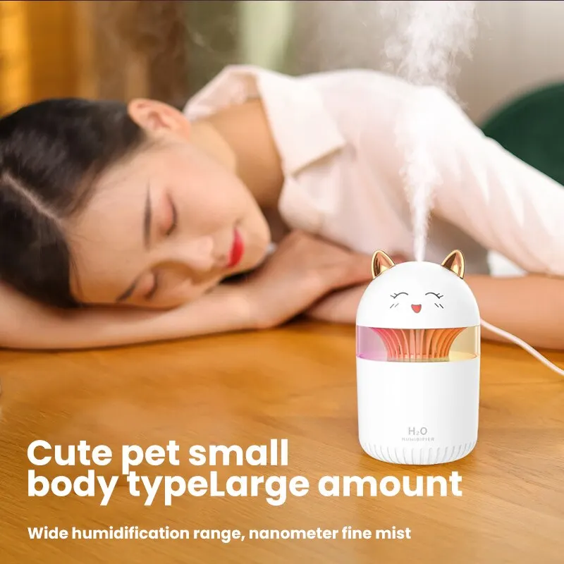 Car Humidifier Air Purifier Atomization Aromatherapy Sprayer Car Ambient Light Black Technology Oxygen Bar Small