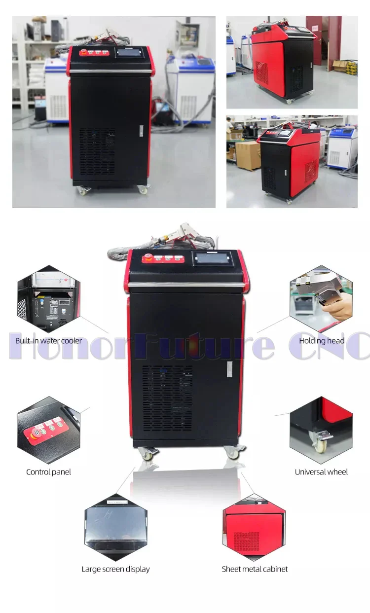 1000W 1500W Industry Rust Removal Laser Cleaning Machine Made In China With Laser Metal Rust Remover Gun