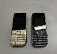 Original Unlocked  C2-01 1020mAh 3.15MP 3G  Hebrew Keyboard Engish Arabic Keyboard Used Cellphone Black &Gold Phone 2