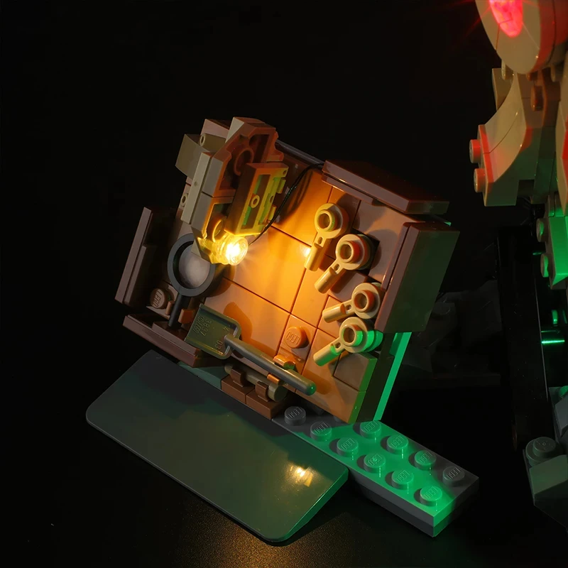 레고 76969 공룡 화석용 DIY LED 조명 키트: 트리케라톱스 해골(LED 조명만 해당, 블록 모델 제외)