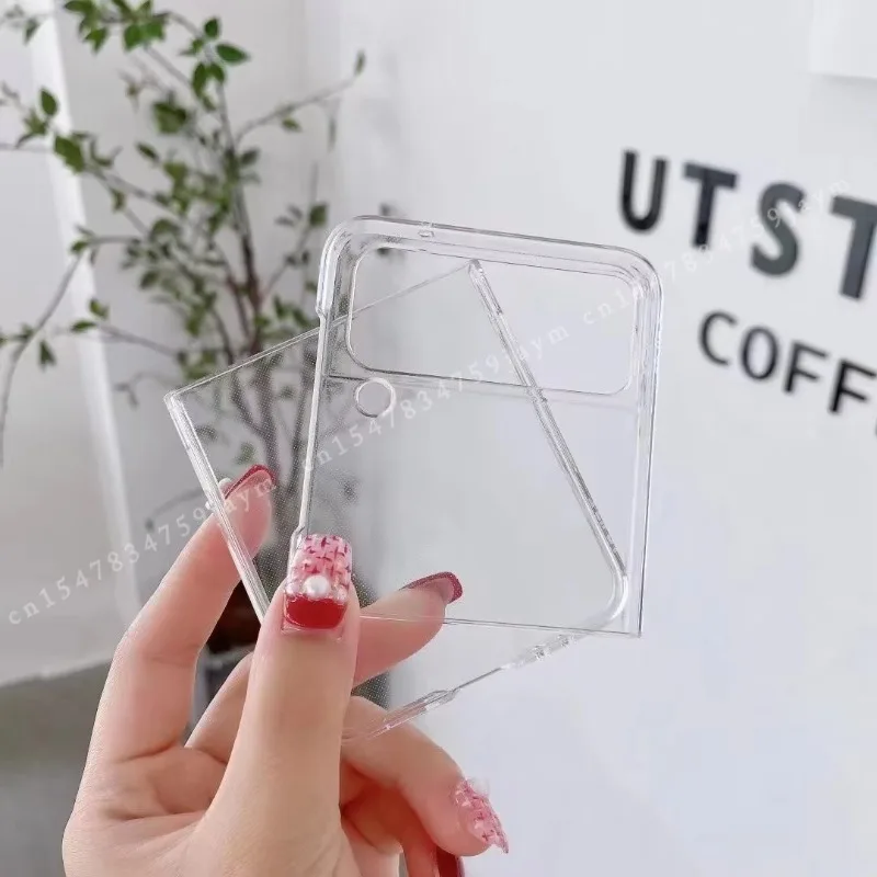 Chic Korean Polka Dot Clear Hard Folding Phone Case - Fresh & Lovely Design