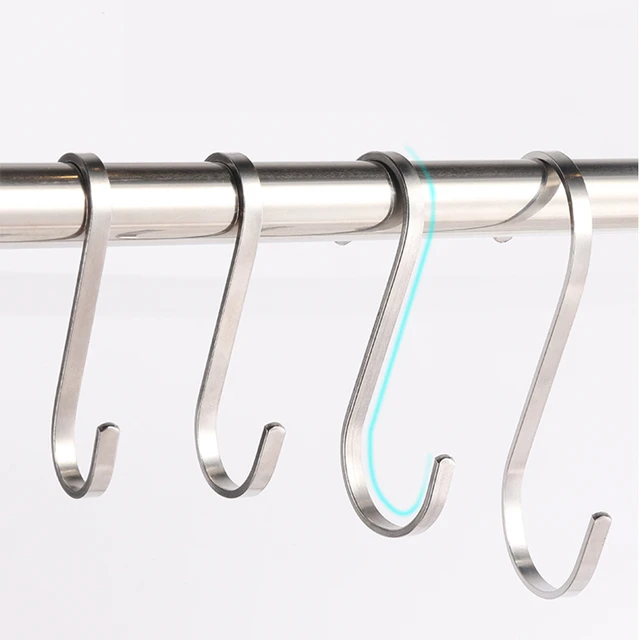 M2-M10 304 Stainless Steel Hook S Hooks Metal Hook Coat Hook Wire Hook Metal  S Hook Wall Hooks Hooks for Hanging Curtain Hooks - AliExpress