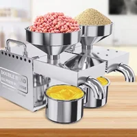 B02 Automatic small oil press machine stainless steel double head oil press intelligent temperature control oil press machine 1