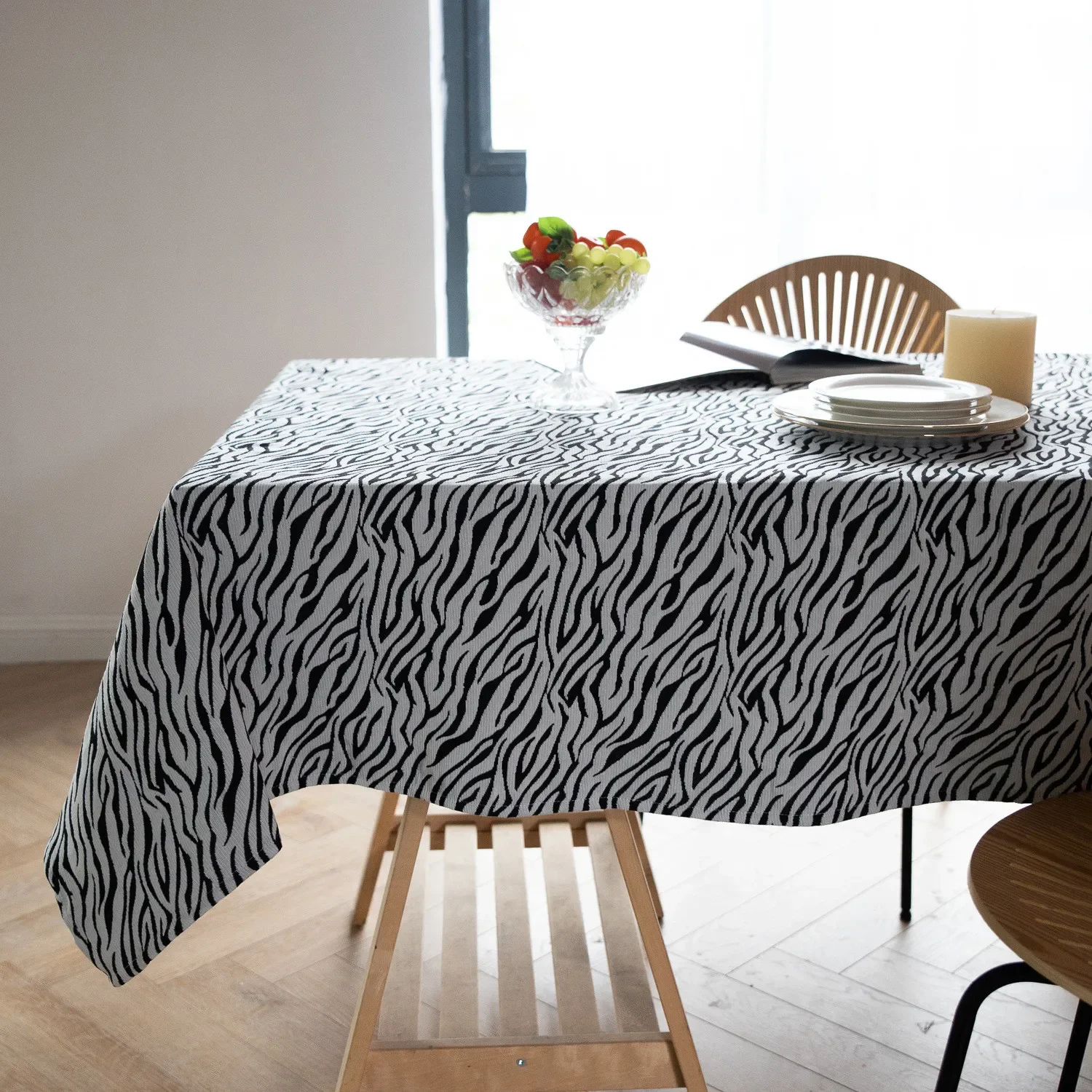 

Zebra Pattern Tablecloth Thickened Tablecloth Double-sided Available Waterproof Oil-proof Anti-scalding Disposable Table Cloth