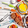 Stainless Steel plastics Grilling Tong Food Clip High Temperature Resistant Serving Non-Stick for Fried Steak Cooking Clamp Tool 4