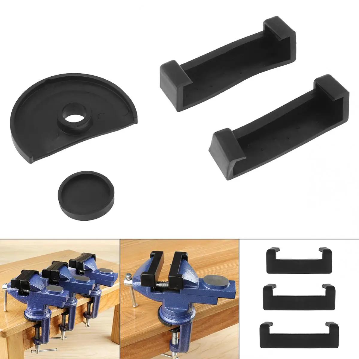 Anti Slip Pad Small Vise Specially Equipped Anti-slip Rubber Pad 4-piece Set  Mini Bench Vise Table Vise Anti Pinch Accessories