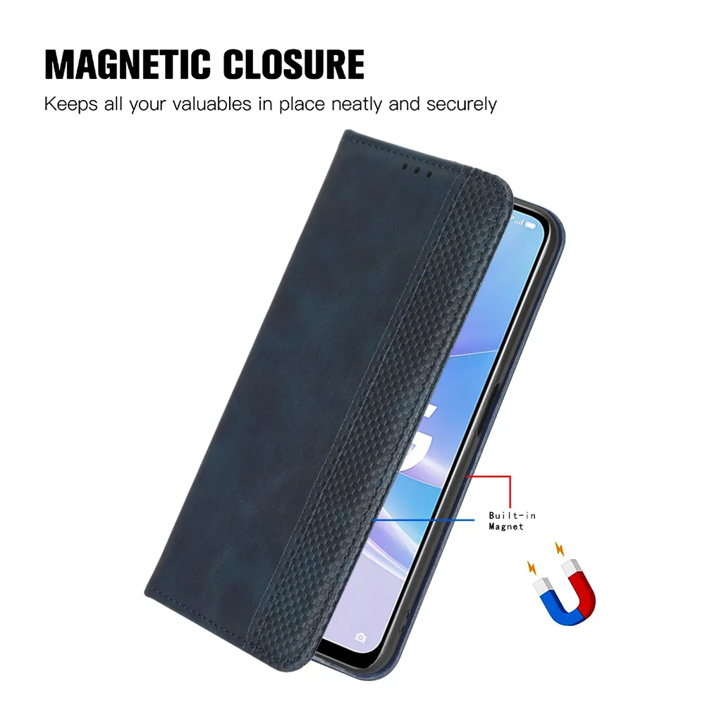 Retro Leather Wallet Case - Luxury Flip Cover