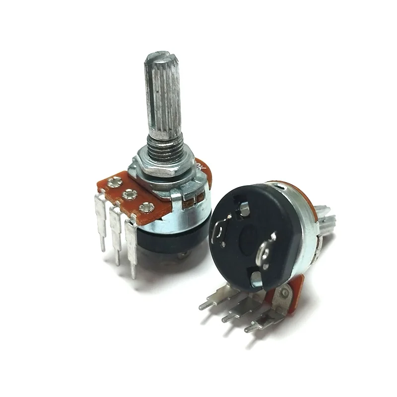 1PCS WHT148 Single Potentiometer RV16S with switch B5K B10K B50K B500K For Amplifier Audio 5k 10k 50k 500k Flower shhaft 20mm multiturn potentiometer linear potentiometer rotary potentiometer potentiometer kit trimmer potentiometer adjustable resistor potentiometer knobs electronic components