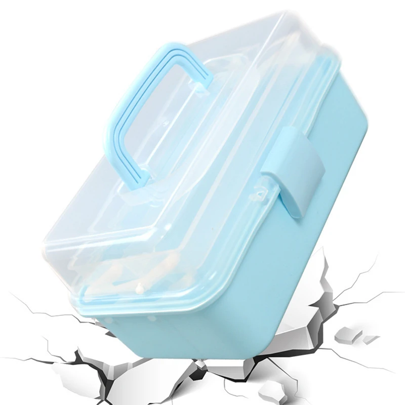 Storage Box Transparent Large Foldable For Stamp Wax Scrapbook Storage Hairpin Box Makeup Organizer Nail Jewelry Portable