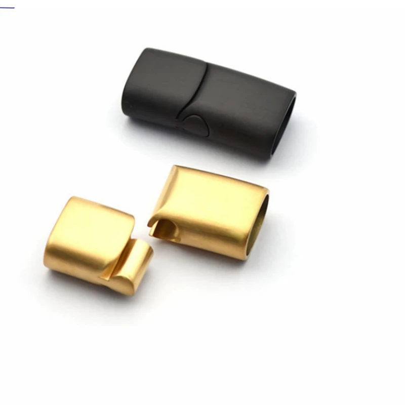 가죽 끈 팔찌 DIY 주얼리 제작용 스테인리스 자석 클라스프 10개, 구멍 크기 12*6mm 10*5mm 8*4mm 자석 버클