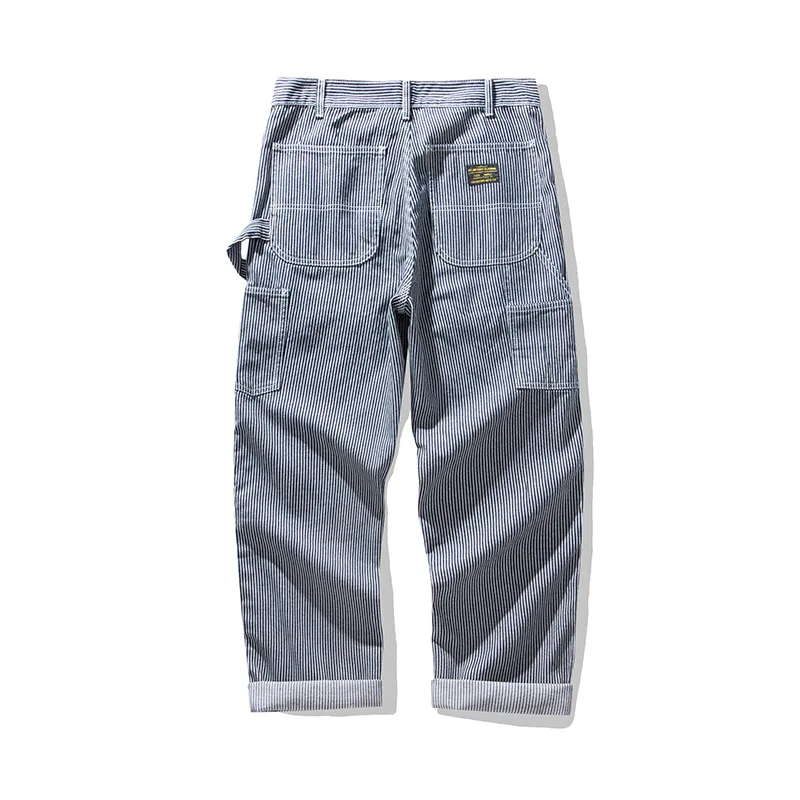Original Denim Railway Worker Jeans Pants Amikaki Striped Longs