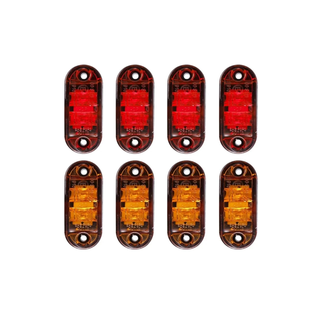 

Red 2.5 inch Oval LED Trailer Truck Clearance Light Side Marker Light 8PCS, Waterproof Marker Indicators Light