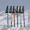 1pc Aluminium Alloy Teleskopic Stick Hiking Poles Bastão De Trekking Walking Stick Ultralight Absorber Walking Cane Alpenstock 2