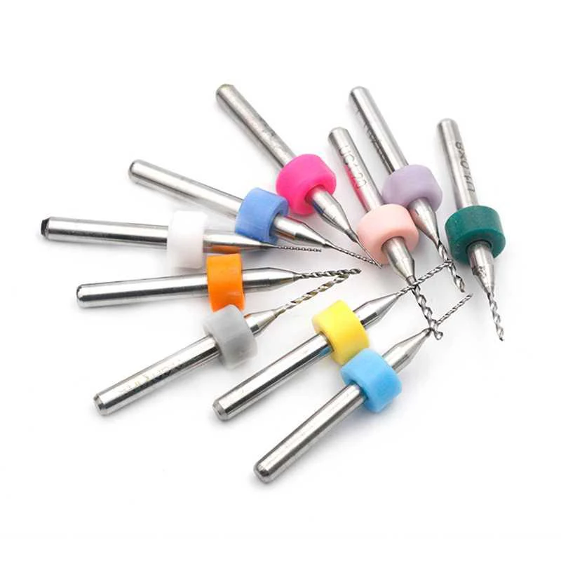PCB mini drill Bit 0.3mm to 1.2mm tungsten steel carbide for print circuit board cnc drill Bits Machine 10pcs