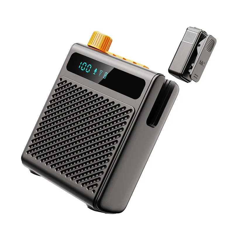 B68C 블랙 휴대용 무선 앰프(마이크 포함), 블루투스 4.1용 USB, 2000mAh 배터리