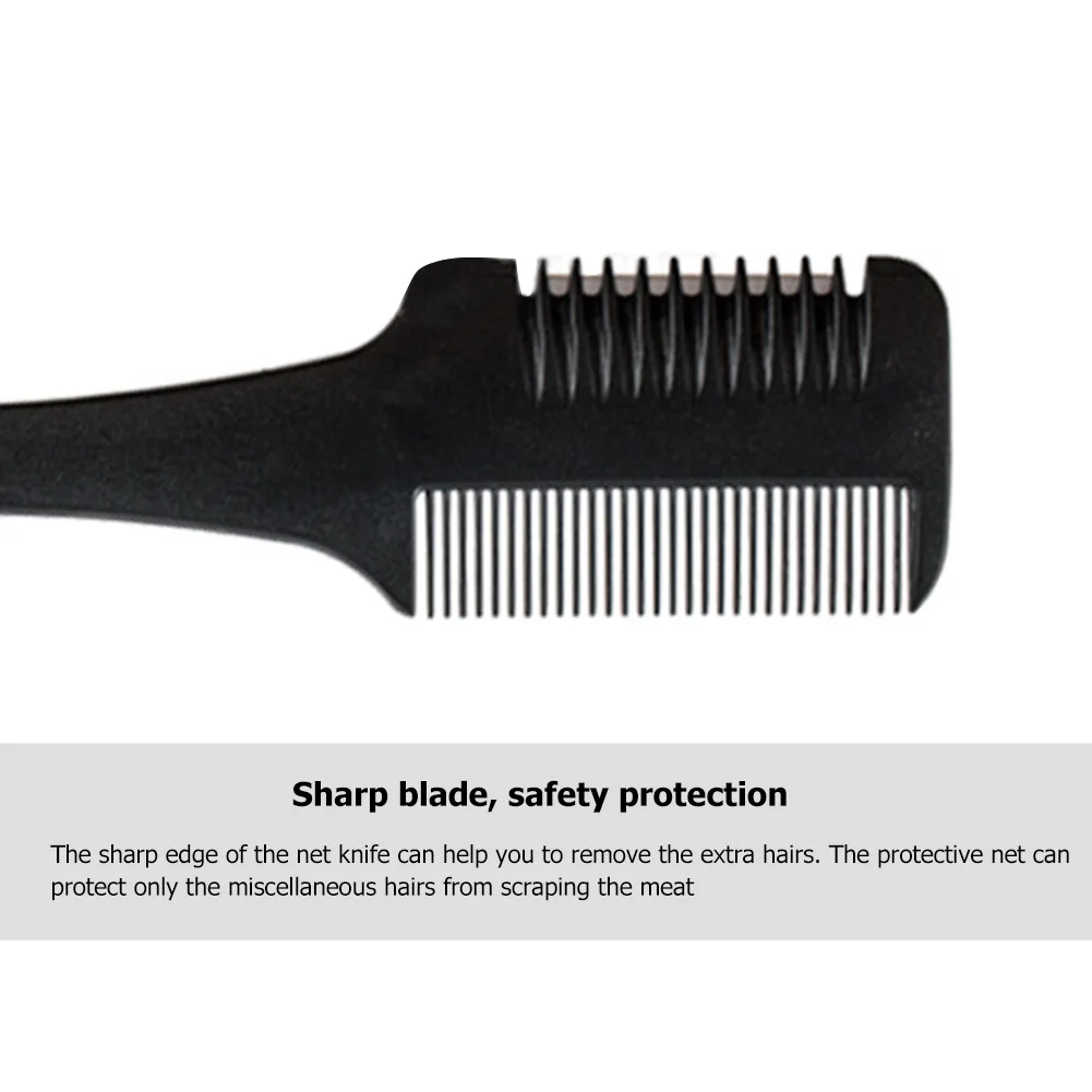 DIY Styling Tools Razor Comb Double Edge Razor Black Handle for Salon Home Hair Cutting Styling for Thin & Thick Hair Trimming