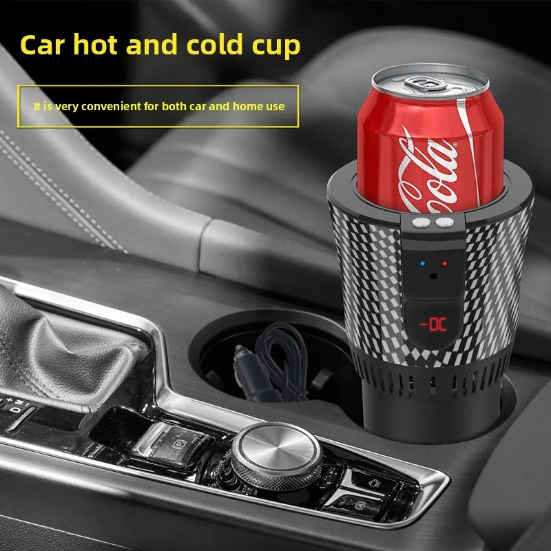 Upgraded Version 12V Smart Auto Car Cup Holder 2-in-1 Portable Car Cup Holder for Fast Cooling and Heating for Coffee & Water