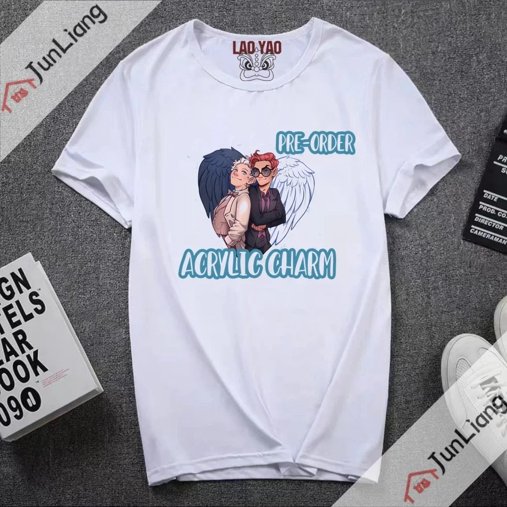 Good Omens The TV Show Graphic Tee Goodomens Майкл Шин Дэвид Теннант Ангел Дьявол Кроули