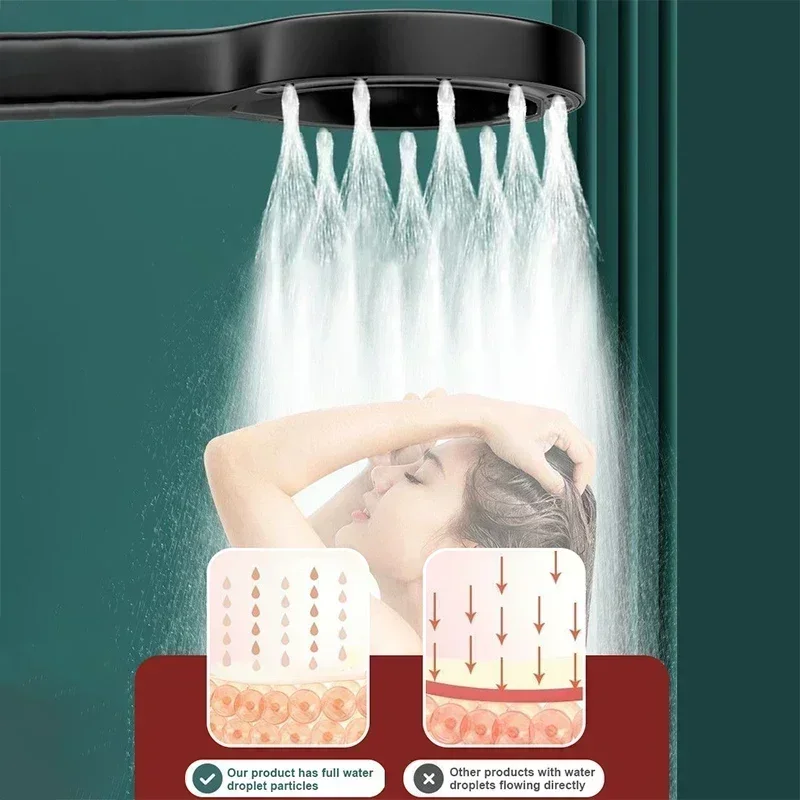 Bathroom Spray Shower Head Pressurized Handheld Shower Big Panel Booster Mixer Bathroom Shower Faucet Accessories Bath Tool 3