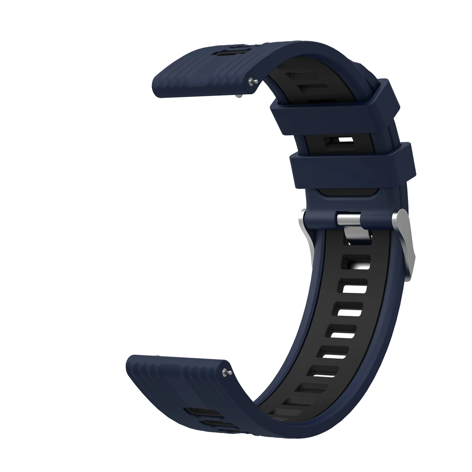 Bicolor 22mm Silicone Watchband Strap