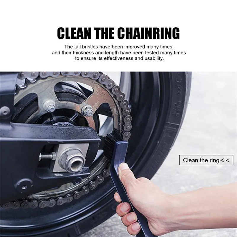 Chain Brush Cleaner Bike Chain Cleaner Bicycle Motorcycle Dual Heads Cycling Cleaning Kit Scrubber Tool