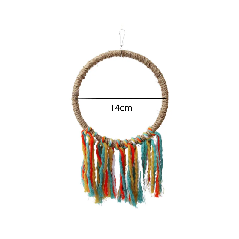 Title 5, Pet Bird Parrot Toy Cotton Rope Circle Toys Che...
