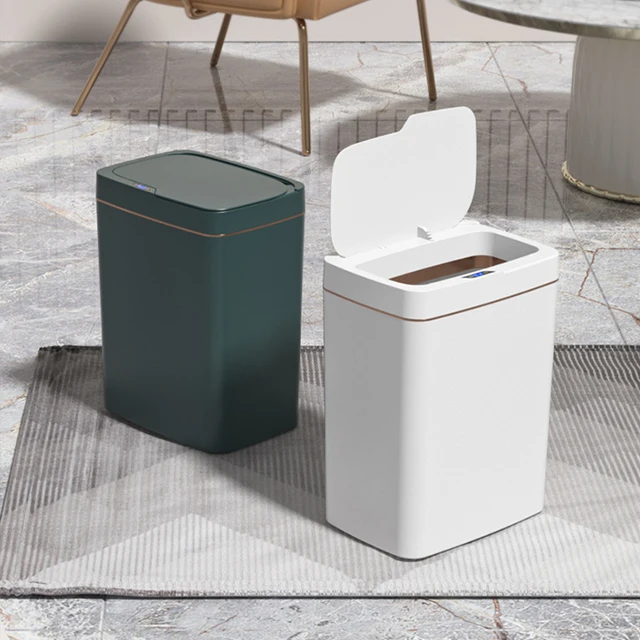 15L Automatic Trash Bin with Smart Sensor Rechargeable Battery and Waterproof Design for Bathroom and Kitchen Use 2