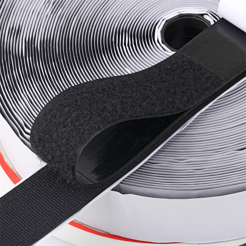 Hook and Loop Fastener Tape 1M Strong Self Adhesive Hook and Loop Fastener Tape Double Side Adhesive Tape Glue Sticker velcrooes 16/20/30/50/100mm