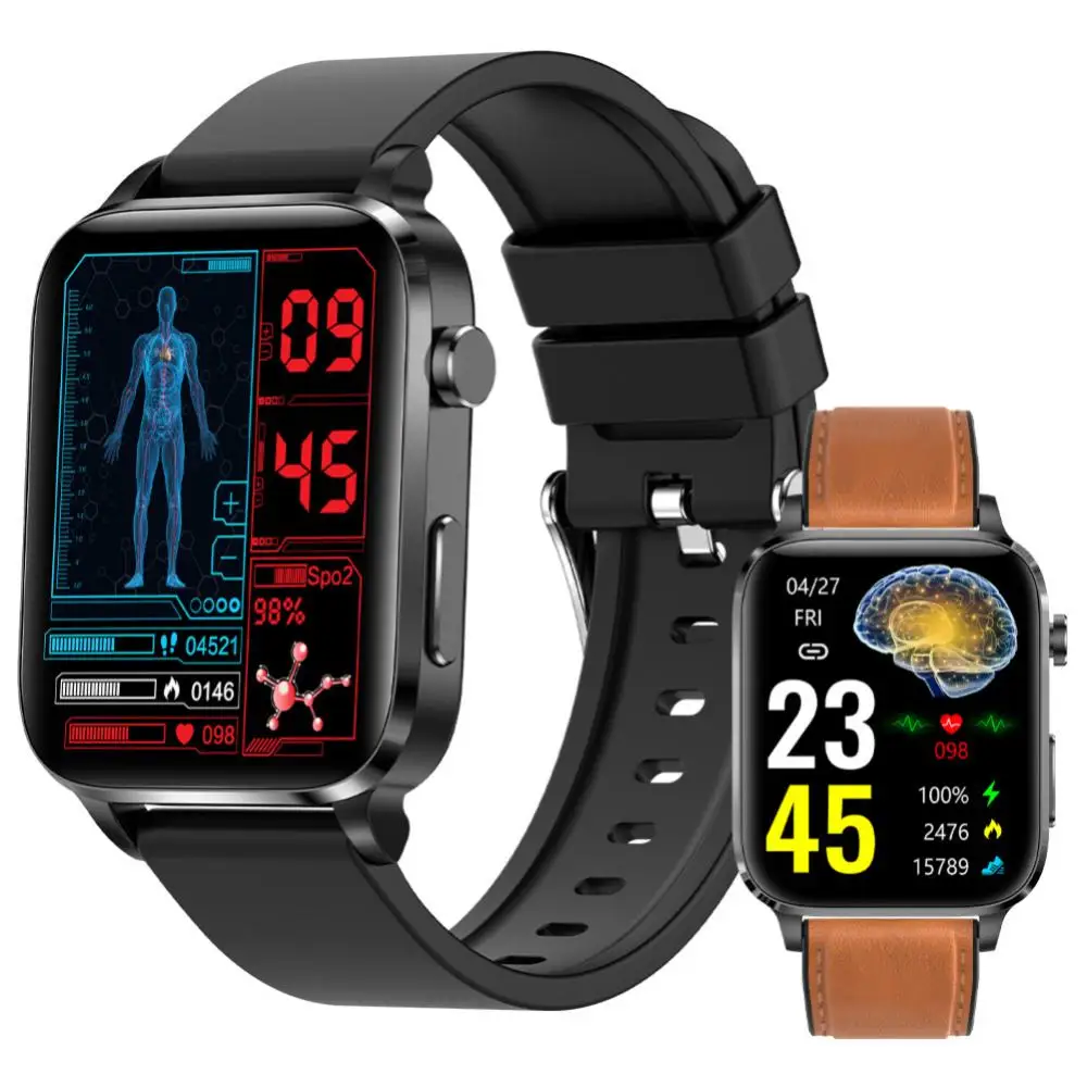 Indolore Non Invasivo Zucchero Nel Sangue Smart Watch Uomo Trattamento Laser Salute Pressione Sanguigna Sport Smartwatch Donna Glucometro Orologio