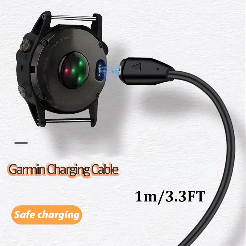 1M/3.3FT USB  Garmin Fenix 7 7S 7X 6 6S 6X 5 5X 5S ÷ Vivoactive 3 Forerunner 945 935 245 255  