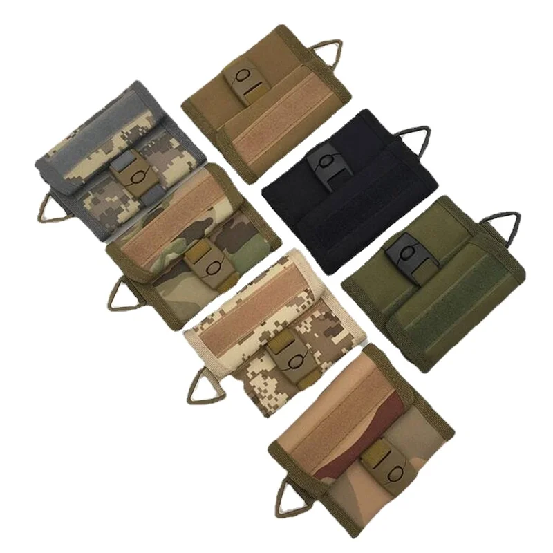 

Tactical Outdoor Sport Men's EDC Wallet Pouch Purse Military Mesh Pocket Hook&Loop Waist Bag Coin Purse Key Card Holder