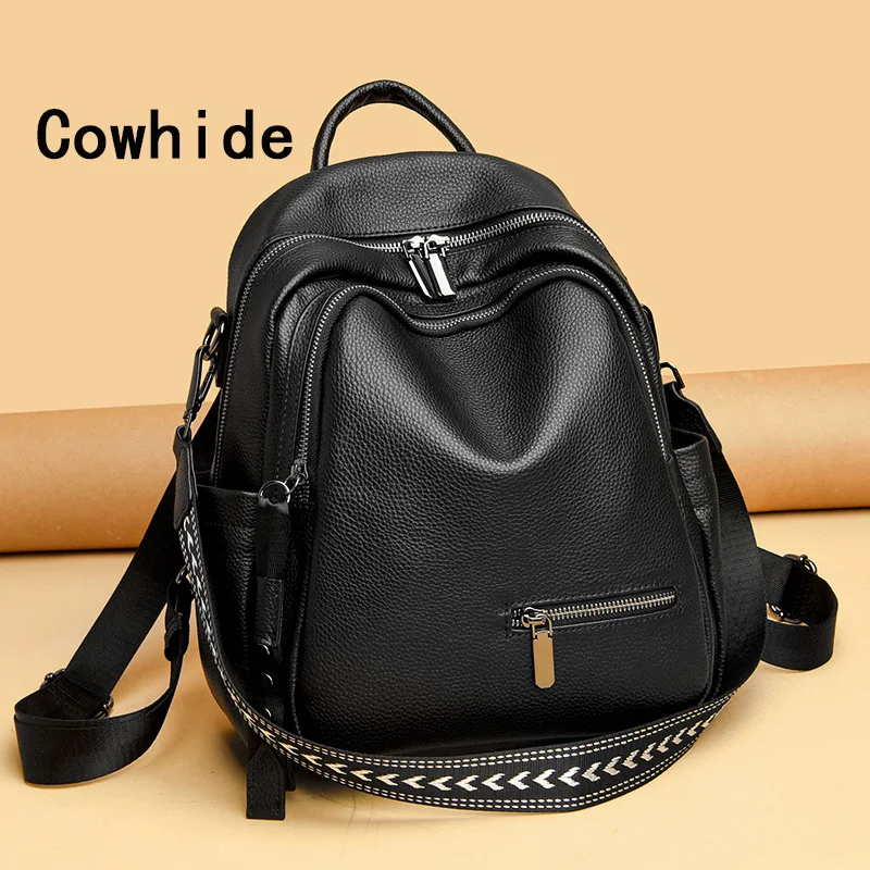 cowhide-black-shoulder-backpack-high-capacity-ladies-2023-women's-school-travel-chest-bag-fashion-for-girls-shoulder-large-bag