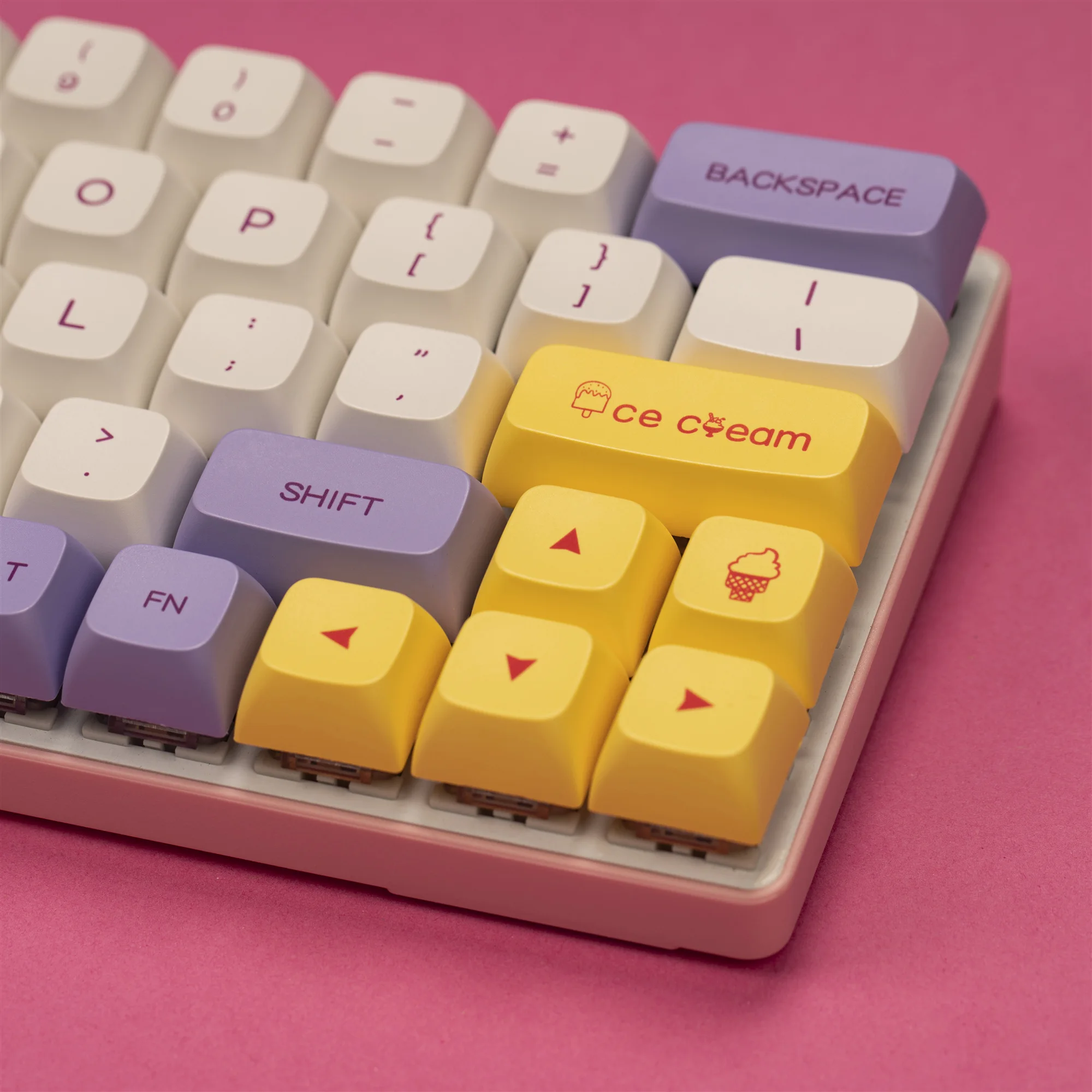 Key Caps Cute Keyboard Pbt Ice Cream Keycaps Cute Keyboard Keycaps Keycap Profile Aliexpress