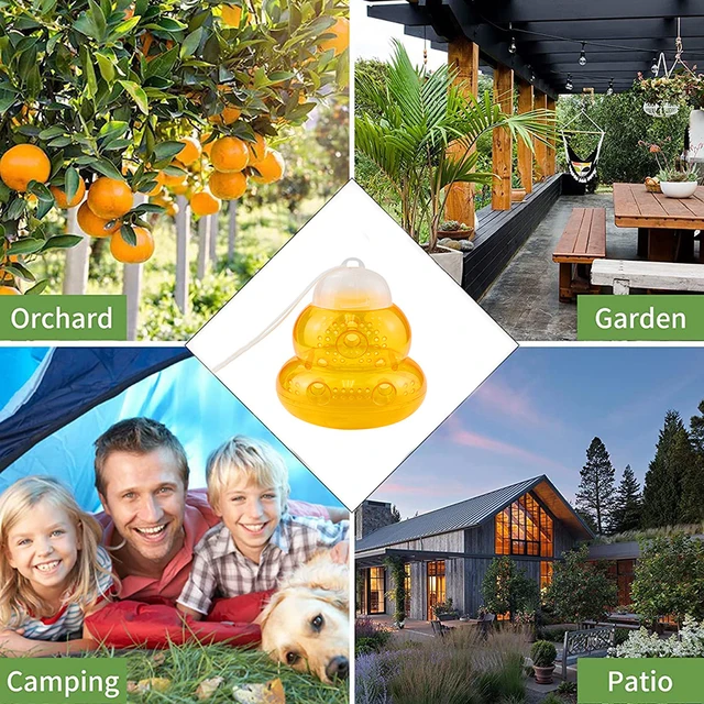 1/2Db Függő Darázs Csapdájlé Cukros, Újratölthető Üres Tartály, Hogy Elkapja A Méhes Rovargyilkos Újrahasznosítható Kürtcsapdákat - Image 6
