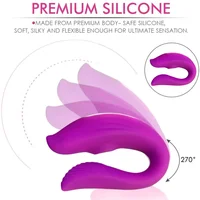 Leistungsstarke Saugen Drahtlose Fernbedienung Vibrator Tragbare U-förmigen Dildo Massagegerät Dual Klitoris Stimulation Paar Erwachsene Sex Spielzeug für Frauen 2