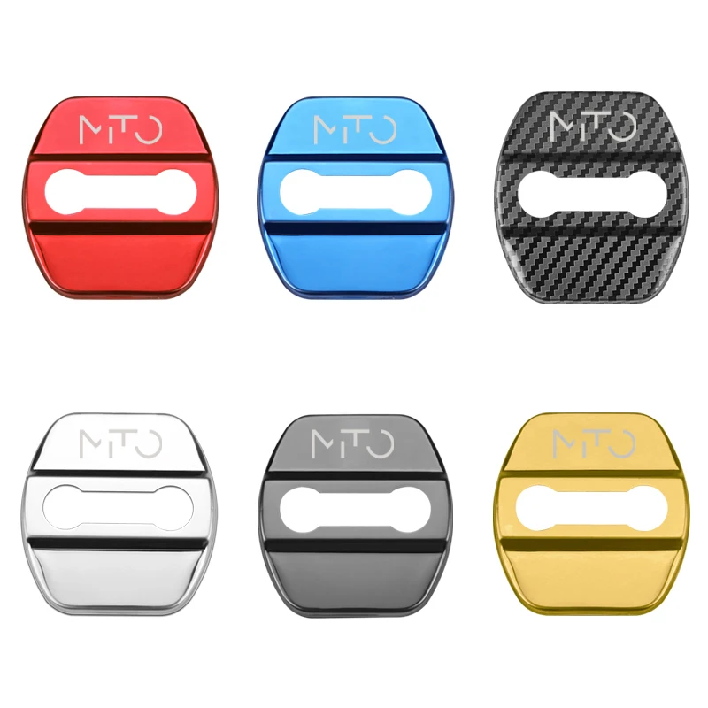 4Pcs/Pack Car Door Lock Cover Decoration Protection Stainless Steel Case For Alfa Romeo MITO Stelvio 156 159 Accessories