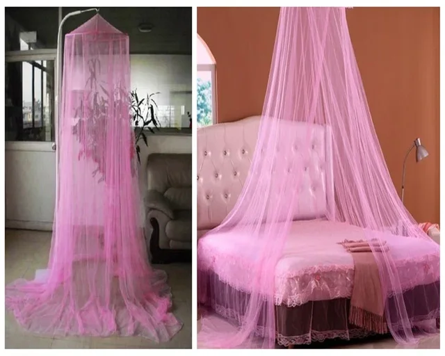 Moustiquaire à dôme suspendu élégant, 4 couleurs, pour lit Double, tissu en maille de Polyester, décoration suspendue pour la maison, la chambre à coucher, les bébés et les adultes 6