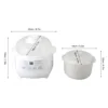 Electric Porridge Soup Pot 200W Mini Ceramic Stew Cooker 1L Capacity Electric Slow Cooker Porridge Soup Pot Automatic Power Off 6