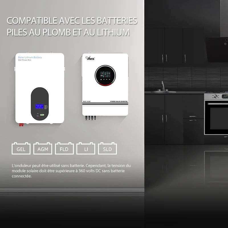 Anern-Onduleur Solaire Hybride à Onde Sinusoïdale Pure, Régulation PT